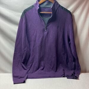 Bugatchi 1/4 zip purple pull over size extra large